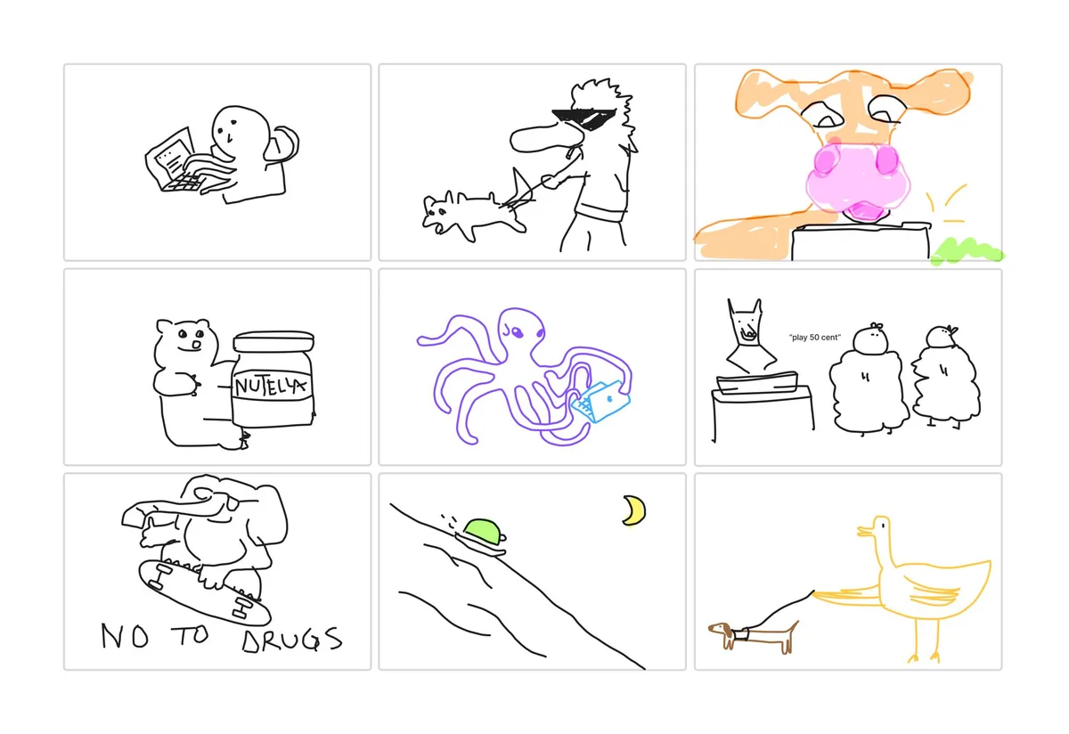 Speed drawing animals